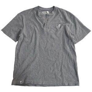 KANGOL men's grey basic waffle knit tee, XL.